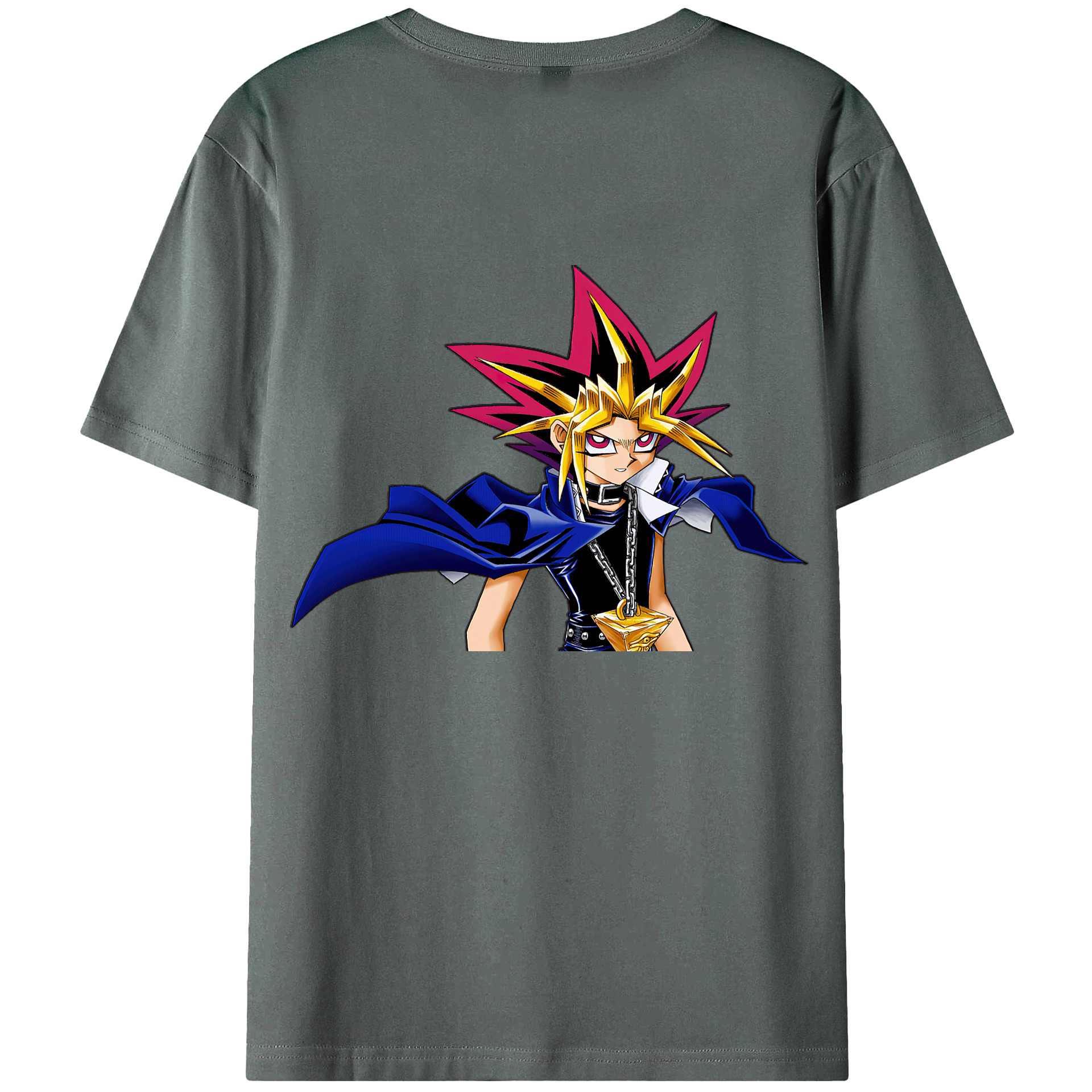 （画像用） 遊☆戯☆王 Yu-Gi-Oh! 綿100％ メンズ半袖Tシャツ（バックプリント） 通気性
